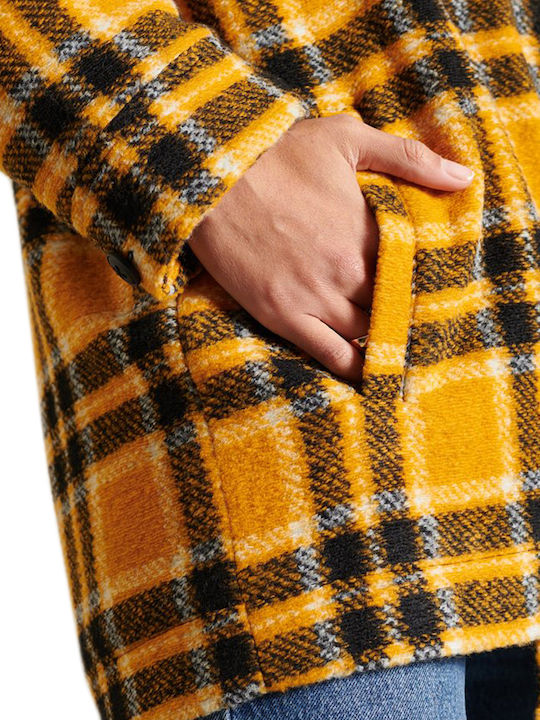 Women's Checked Yellow Overshirt