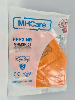 MHCare MHMSK-01 Μάσκα Προστασίας FFP2 σε Πορτοκαλί χρώμα 25τμχ