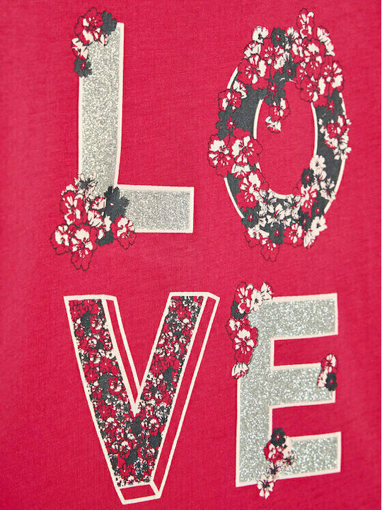 Kids' T-shirt Fuchsia Love