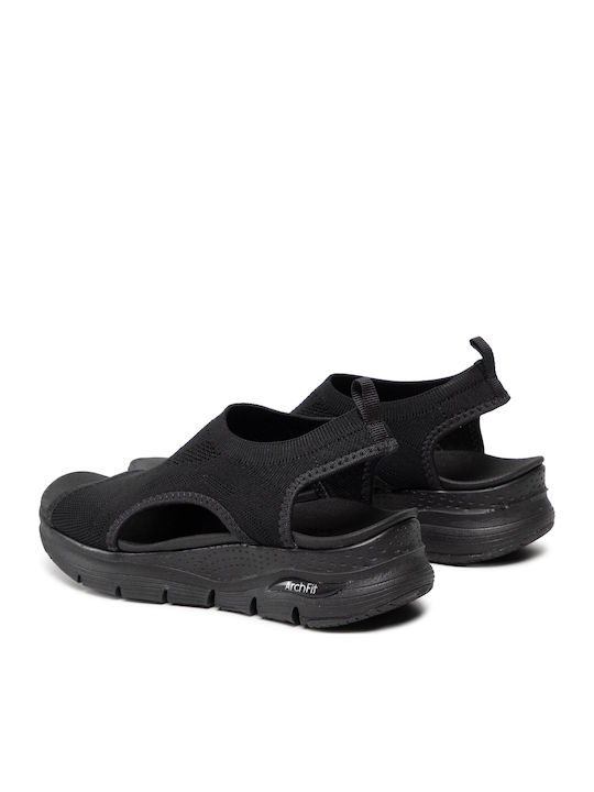 City Catch Flache Damen Sandalen Schwarz