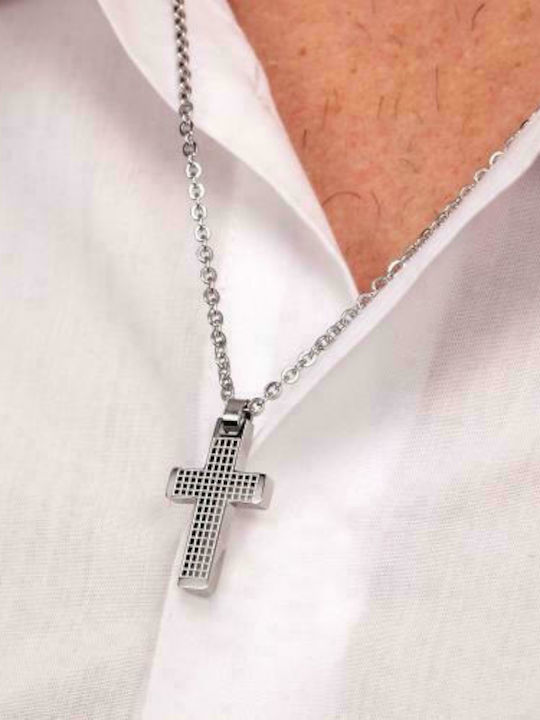 Morellato Herren Kreuz aus Stahl mit Kette Motown