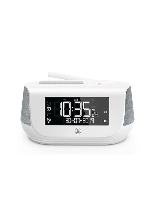 HAMA Ceas De Masă Digital Din Plastic Cu Ceas Deșteptător Și Radio Alb 00054231