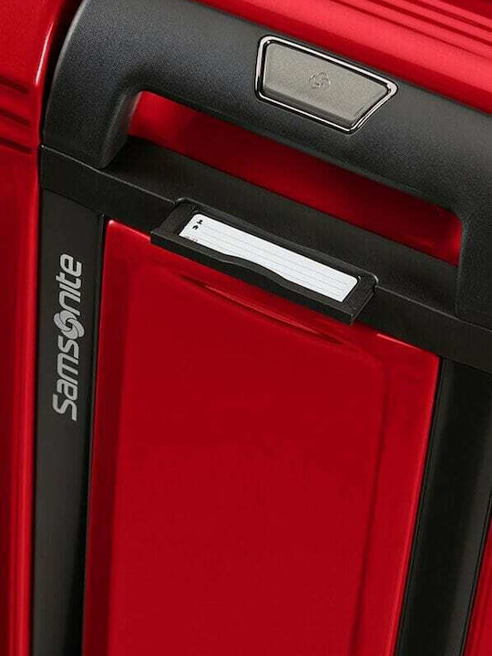 Samsonite Nuon Βαλίτσα Ταξιδίου Καμπίνας Σκληρή Κόκκινη με 4 Ρόδες Ύψους 55εκ.