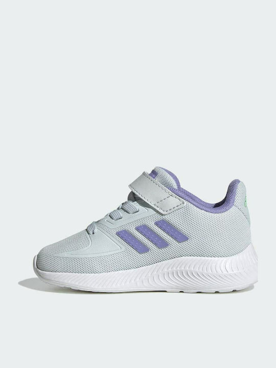 Runfalcon 2.0 I Kids Sports Shoes Running with Hoop & Loop Closure Blue Tint / Light Purple / Pulse Mint