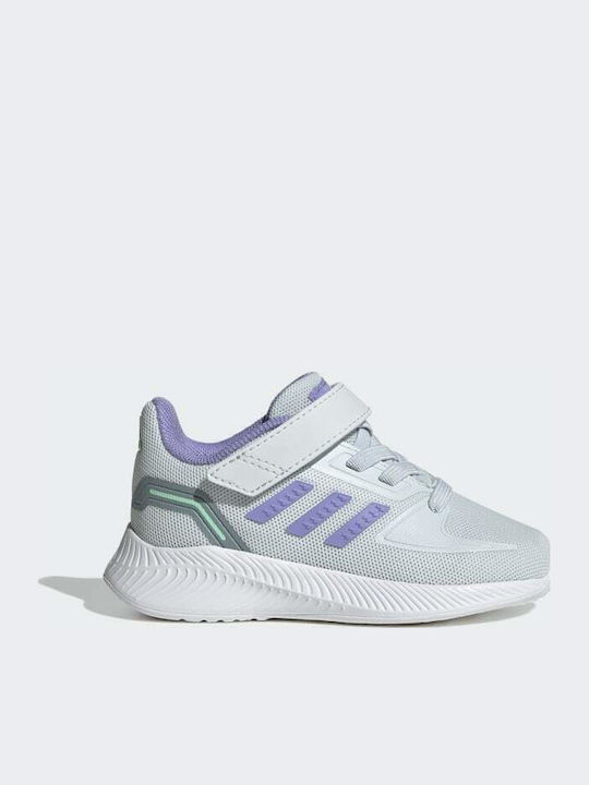 Runfalcon 2.0 I Kids Sports Shoes Running with Hoop & Loop Closure Blue Tint / Light Purple / Pulse Mint