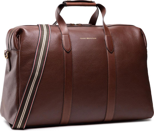 Tommy Hilfiger Reisetasche Braun aus Leder L45.5xB17.5xH34cm