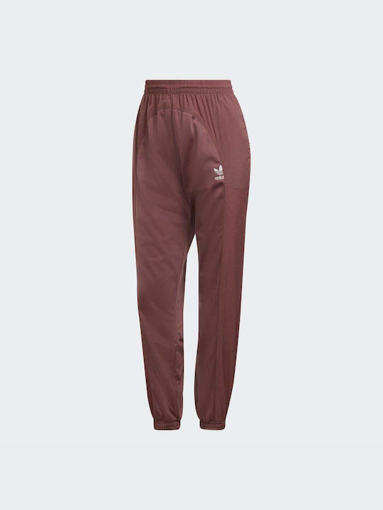Adicolor High Waist Sweatpants Jogger Quiet Crimson