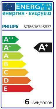 Philips LED-Lampe 5.5W für Fassung E14 und Form P45 Kühles Weiß 520lm