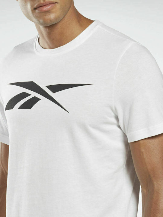 Reebok Graphic Series T-shirt Bărbătesc cu Mânecă Scurtă Alb