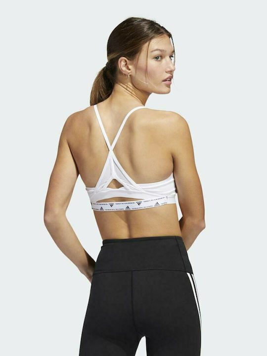 Adidas Aeroreact Women's Sports Bra without Padding White