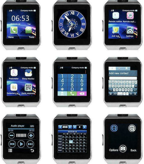 DZ09 43mm Smartwatch με SIM (Λευκό)