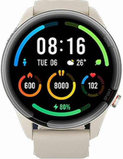 Xiaomi Mi Watch Αδιάβροχο με Παλμογράφο (Beige)