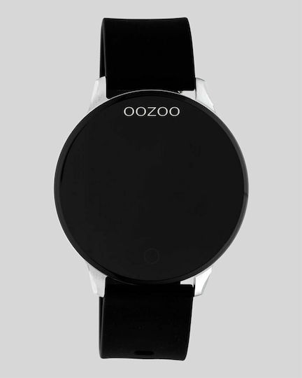 Oozoo Q00113 Stainless Steel 43mm Smartwatch με Παλμογράφο (Μαύρο)