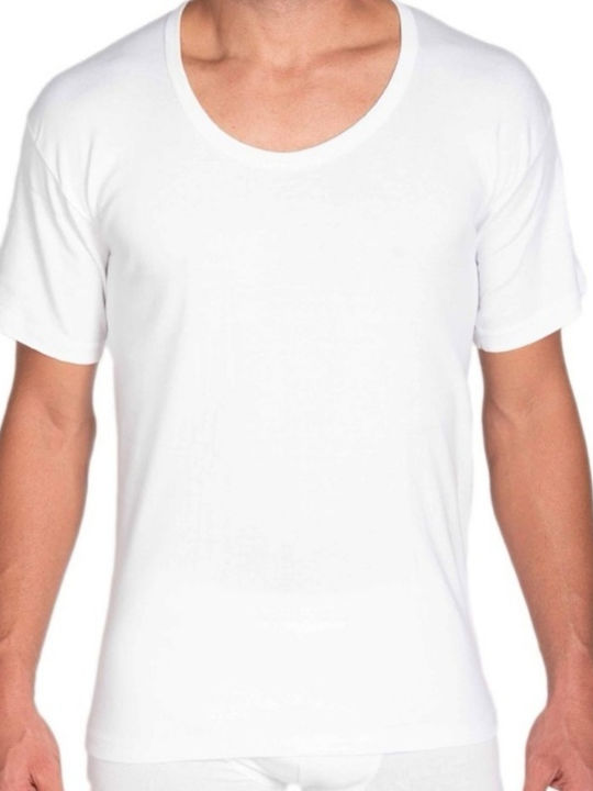 Men's Short Sleeve Undershirt White