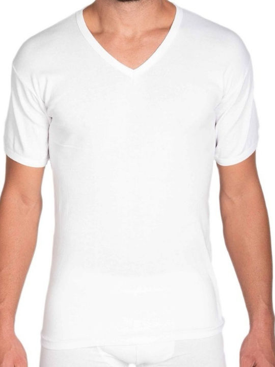 Men's Short Sleeve Undershirt White