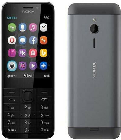 Nokia 230 Dual SIM Mobile with Buttons (English Menu) Dark Silver