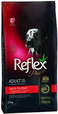 Reflex Plus Medium/Large Light & Sterilised Adult 1kg Trockenfutter für kastrierte erwachsene Hunde mittelgroßer & großer Rassen Diät mit Lamm