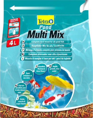 Tetra Pond Multi Mix Freshwater Fish Food Flakes 4000ml 760gr