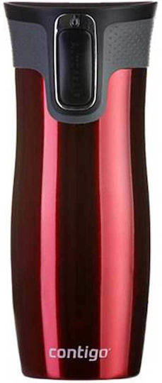 Contigo West Loop Ποτήρι Θερμός Ανοξείδωτο BPA Free 470ml Red με Επιστόμιο