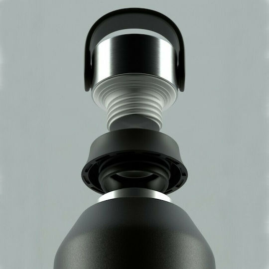 Chilly's Series 2 Liberty Stainless Steel Thermos Bottle BPA Free 500ml Jive Abyss Black with Loop