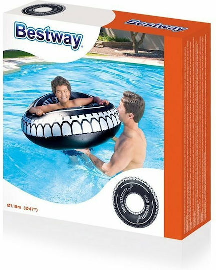 Bestway Colac Gonflabil Pentru Plajă Cu Mânere Negru 119cm
