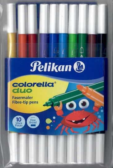 Pelikan Colorella Duo Drawing Markers 2mm Double Tip Set 10pcs