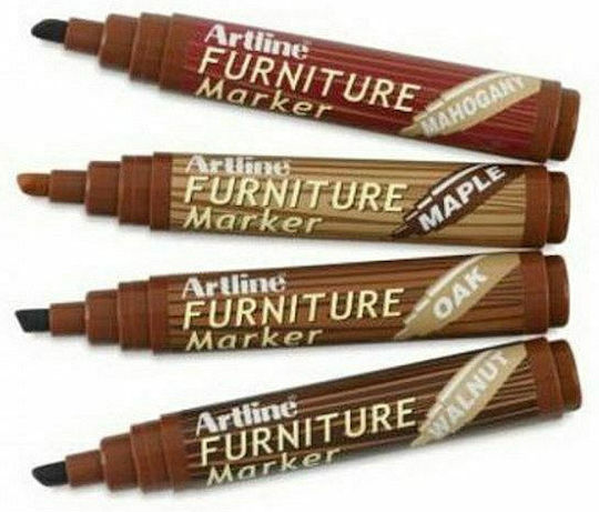 Artline Furniture Marker EK-95 Маркер Кафяв Неизбежен Ремонт за Дърво Мебели Орех 2.0-5.0mm