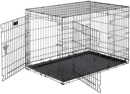 Ferplast Dog-Inn Стоманена кутия за куче с 2 врати Стоманено черно 108.5x72.7x76.8см