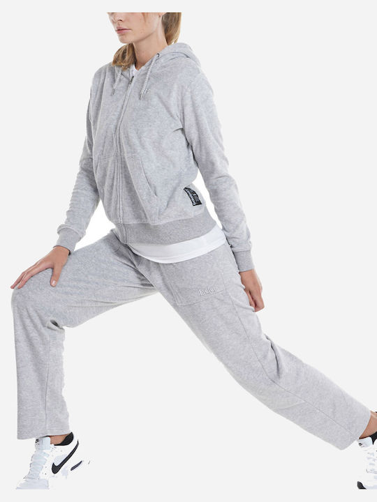 Women's Hooded Velvet Cardigan Gray
