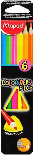 Maped Color'Peps Fluo Pencils Set 6pcs