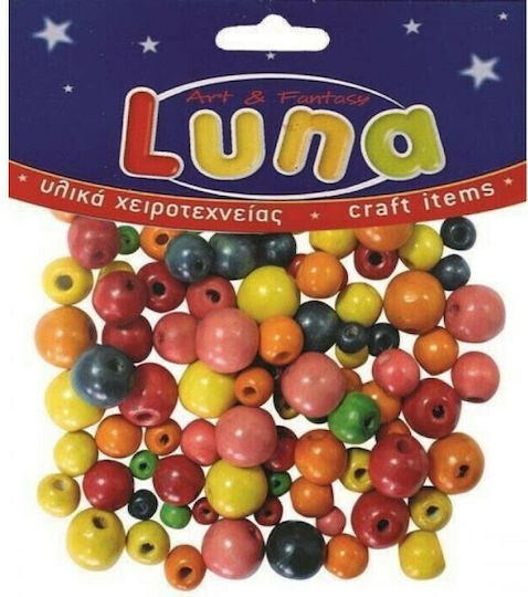 The Littlies Craft Beads Χάντρες Ξύλινες Πολύχρωμες 8-16mm 150τμχ 150pcs