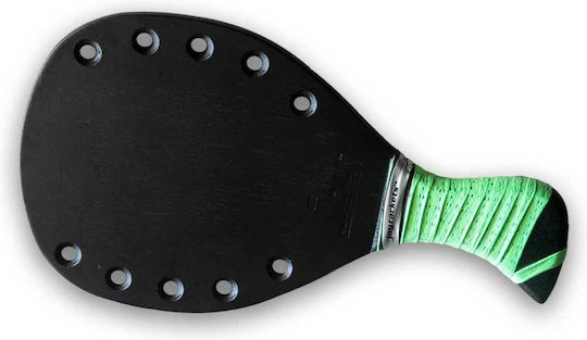 Joy RS SportC Beach Racket Black 345gr with Slanted Handle Green