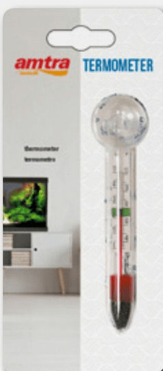 Amtra Aquarium Technische Ausrüstung Aquarium Thermometer mit Saugnapf 10cm.