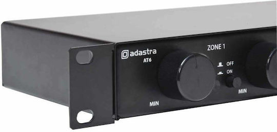 Adastra AT6 Integrated Commercial Amplifier 6 Zone 30W/100V Black