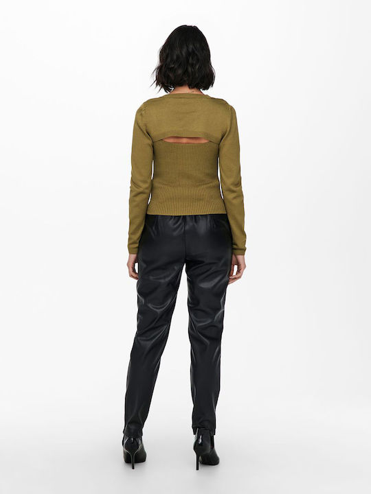 Bluze Damă Crop Top Mânecă Lungă Antique Bronze