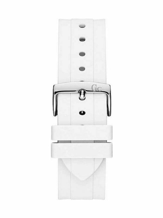 GC Watches Women's Watch with White Rubber Strap