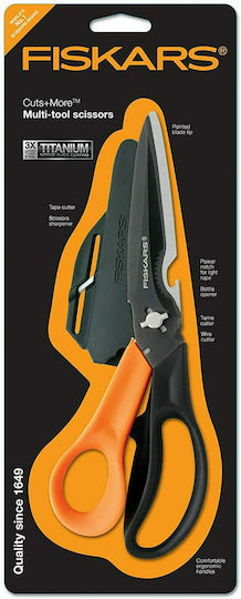 Fiskars Cuts & More Multi-Tool Ψαλίδι 23εκ. με Μεταλλική Λεπίδα Μαύρο 1τμχ