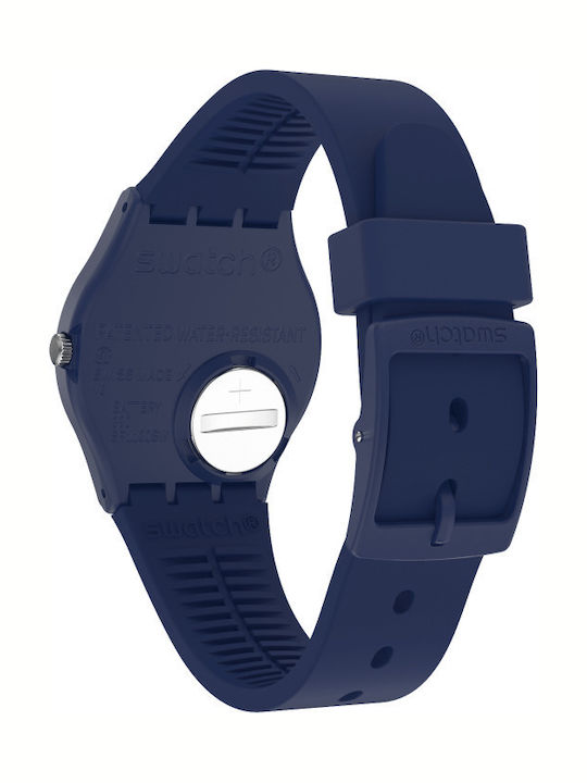 Swatch Over Blue Herrenuhr 41mm Batterie mit Blau Kautschukarmband
