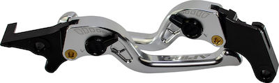 Apido Set Brems-/Kupplungshebel für Motorräder Einstellbar für Honda Supra GTR 150 Silber 34820801