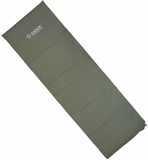 Escape Self-Inflating Single Camping Sleeping Mat 200x65cm Thickness 3.5cm in Khaki color