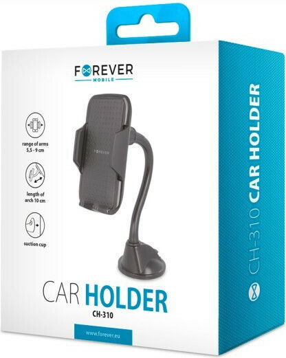 Forever Universal holder Поставка за Мобилен Телефон за Кола с регулируеми куки Черна