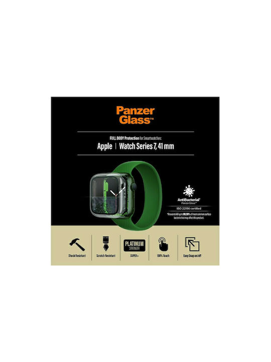 PanzerGlass Full Body Πλαστική Θήκη με Τζαμάκι Clear για Apple Watch 7, Apple Watch 8 41 mm