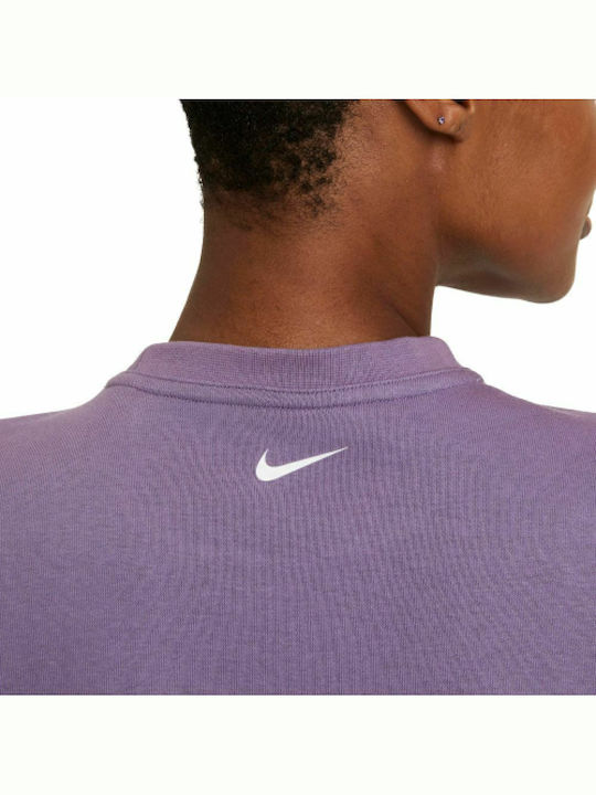 Dri-FIT Get Fit Дълго Дамско Суитшърт Френски Тери Лилав