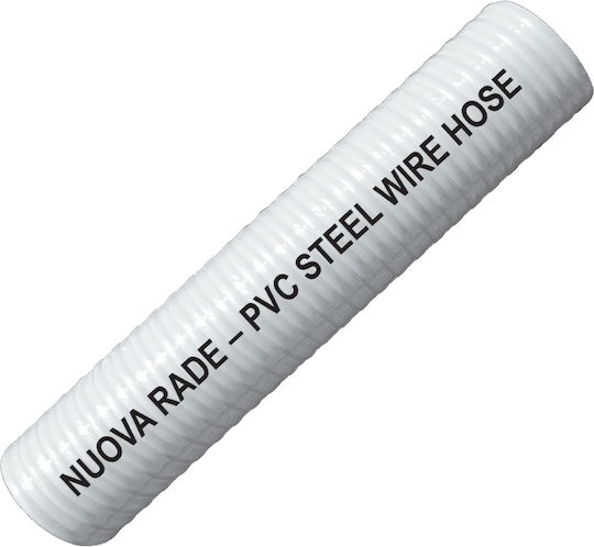 Lalizas Boat Water Pipe PVC Water Pipe for General Use with Steel Wire 19mm 3/4 White