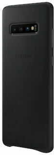 Samsung Back Cover Δερμάτινο Μαύρο (Galaxy S10+)