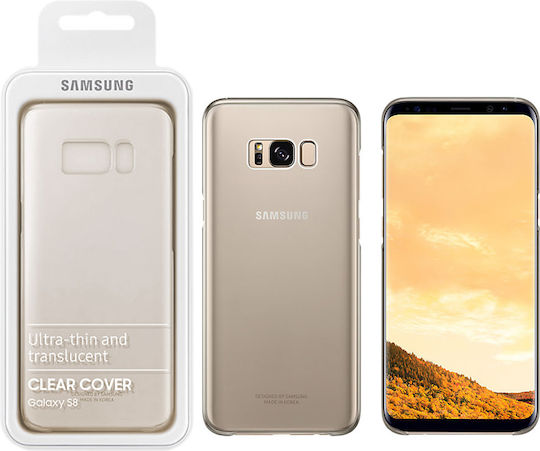 Samsung Clear Cover Back Cover Silicon Auriu (Galaxy S8)