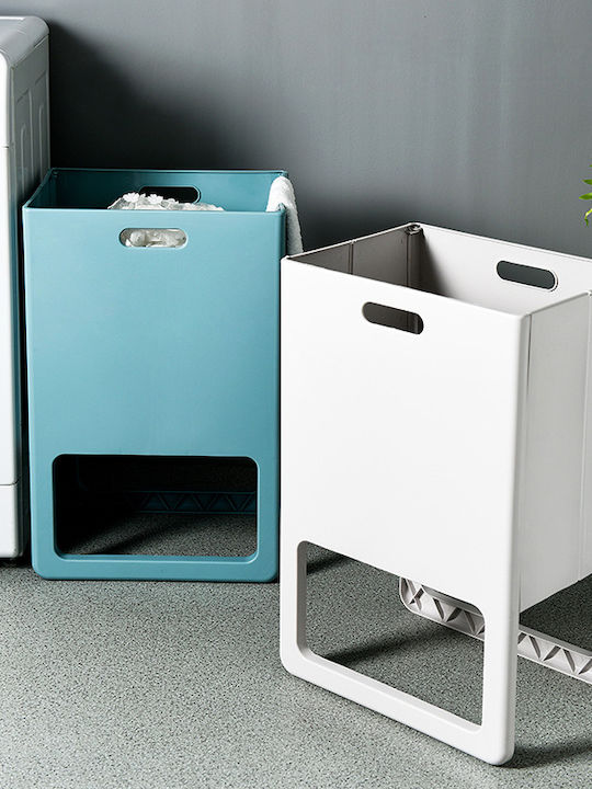 Lalos Laundry Basket Plastic Collapsible 39.8x29.2x61cm White