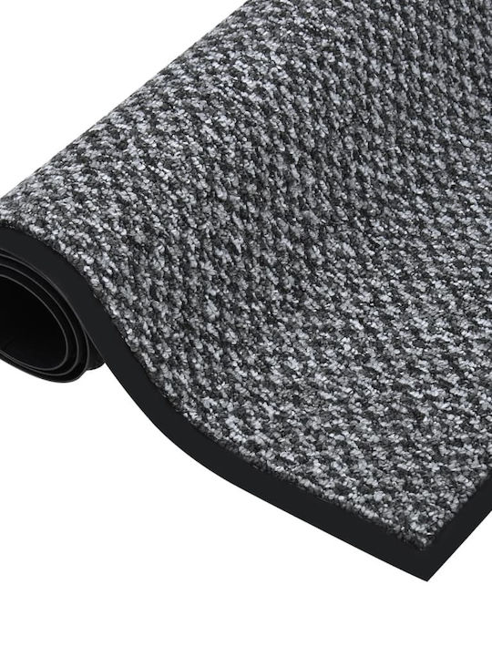 vidaXL Fußmatte Teppich mit rutschfester Unterlage Grey 80x120cm