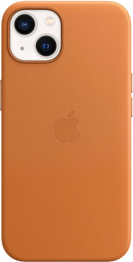 Apple Back Cover Leather Golden Brown (iPhone 13)