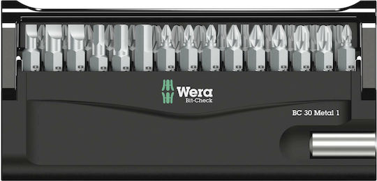 Wera Σετ 30 Μύτες Κατσαβιδιού Σετ Βιδώματος Metal 1